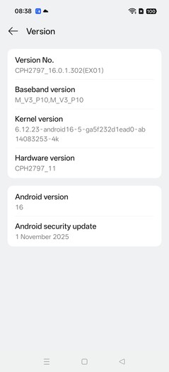 Oppo Find X9 programvara