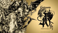 En banner som annonserar Castlevanias 40-årsjubileum