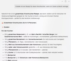 Att skapa ett något spretigt recept tog 2 minuter och 30 sekunder