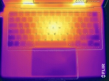 Oberflächentemperaturen Stresstest (Oberseite)