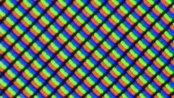 Visualisering av subpixel i en typisk RGB-matris