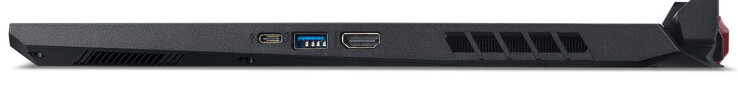 Höger: UBS 3.2 Gen 2 (Typ C), USB 3.2 Gen 1 (Typ A), HDMI