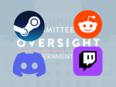 VD:ar för 4 stora forum/plattformar har kallats till vittnesmål den 8 oktober 2025. (Bildkälla: Steam, Reddit, Discord, Twitch, Utskottet för tillsyn och regeringsreform - Redigerad)