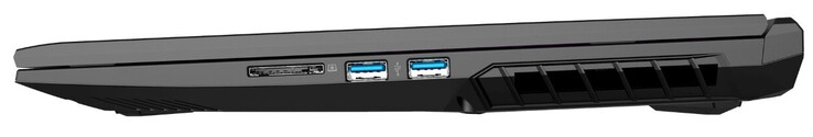 Höger sida: kortläsare (SD), 2x USB 3.1 Gen 1 (Typ A)