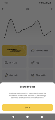 EQ-förinställningar: Den enda delen där Bose var inblandad?