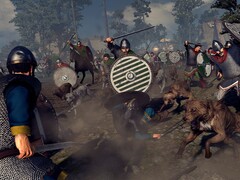 En bild som visar två arméer i A Total War Saga: Thrones of Britannia, som för närvarande säljs på Steam.
