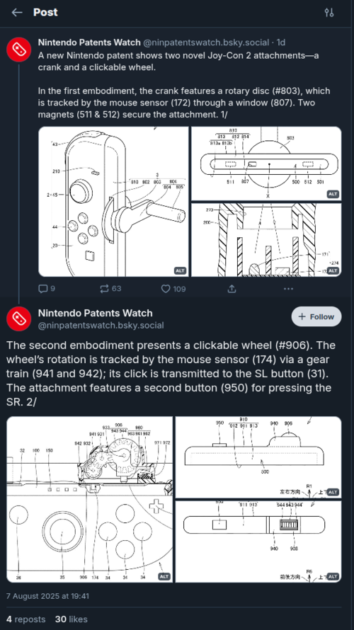 Switch 2-veven kommer sannolikt att hitta sin väg in i ett fiskespel, juryn är ute på hjultillbehöret (Bildkälla: Nintento Patent Watch via Bluesky)