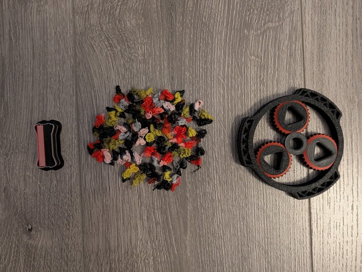 Purge tower, purge waste, och Gear fidget spinner.