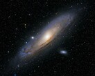 En bild som visar Andromeda Galaxy och dess satellitgalaxer.