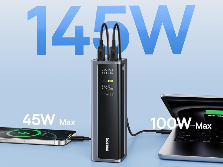 Powerbanken Baseus EnerGeek GR12 kan ladda två bärbara datorer samtidigt.