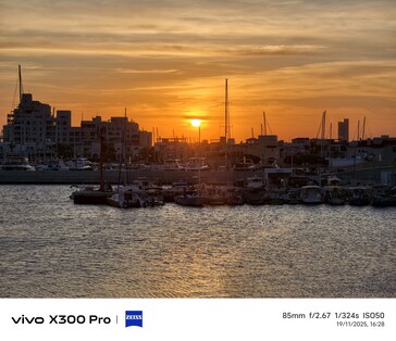 Vivo X300 Pro 85 mm standardinställning.