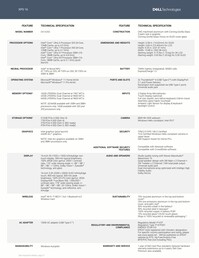 Dell XPS 16: Specifikationer