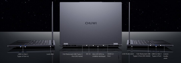 externa anslutningar på Chuwi Gamebook (Källa: Chuwi)