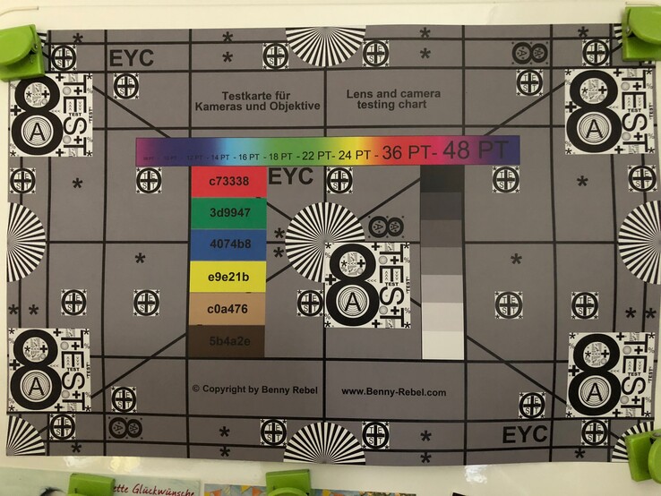 Test chart main camera iPhone X