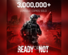 En banner som meddelar att Ready or Not sålts i 3 miljoner exemplar (bildkälla Void Interactive X)