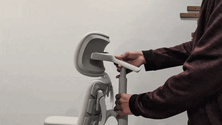 Justering av nackstöd.