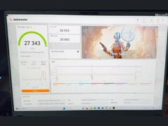 Modifierad RTX 5090 bärbar dator Time Spy benchmarkresultat: 27 343 poäng totalt och 28 923 för GPU (Bildkälla: Reddit/u/Pristine_Wing5716)