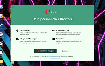 Denna uppmaning att installera Opera dyker upp utan förvarning