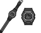 Casio G-Shock GBX100SFJ-1 har en elegant helsvart design och en negativ display med hög kontrast.