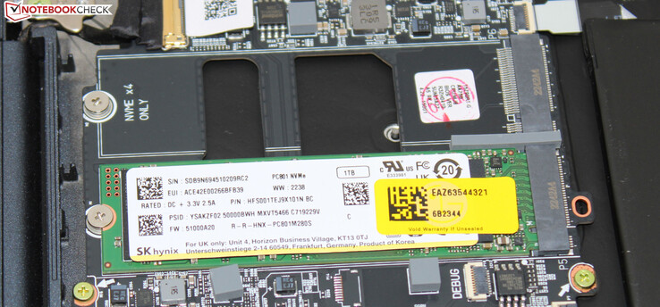 En PCIe 4 SSD fungerar som systemdisk.