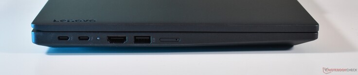 vänster: 2x Thunderbolt 4, HDMI, USB-A 3.2 Gen 1, nanoSIM