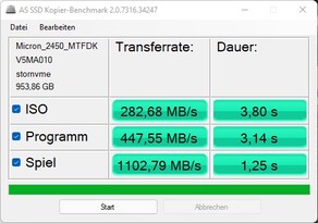 Benchmark för AS SSD-kopiering