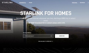 Starlink Residential landningssida. (Bildkälla: SpaceX)