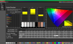 ColorChecker före kalibrering (vs. P3)