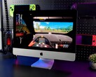 Spel av Forza Horizon 5 som körs på en 2019 Apple iMac som drivs av SteamOS, med FPS-överlagring synlig på skärmen. (Bildkälla: ETA PRIME på YouTube)