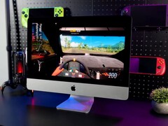 Spel av Forza Horizon 5 som körs på en 2019 Apple iMac som drivs av SteamOS, med FPS-överlagring synlig på skärmen. (Bildkälla: ETA PRIME på YouTube)
