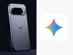 Google Pixel-telefon med tre kameror (vänster) bredvid den färgglada Gemini AI-logotypen (höger). (Bildkälla: inofficiellt konstverk)