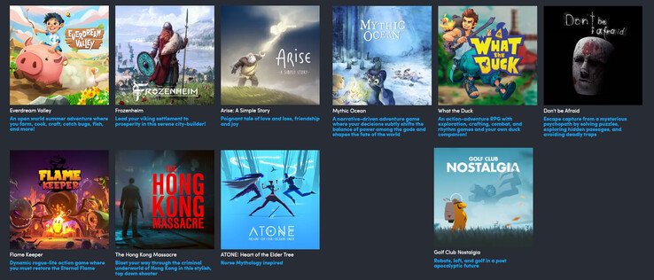 Alla spel som ingår i Indie Roulette Humble Bundle (Bildkälla: Humble Bundle)