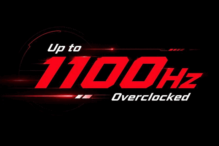 LG UltraGear 25G590B kan överklockas ytterligare, till 1100 Hz.