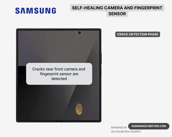 Samsungs patent för självläkande display på Galaxy vikbara telefoner (Bildkälla: Summarize Meeting)