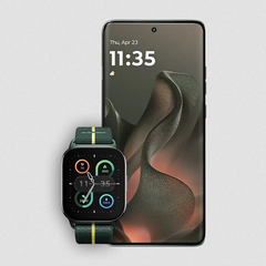 Motorola Edge 2025 och Moto Watch Fit. (Bildkälla: Motorola)