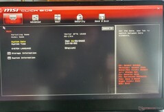 MSI Vector GP76 BIOS: Main