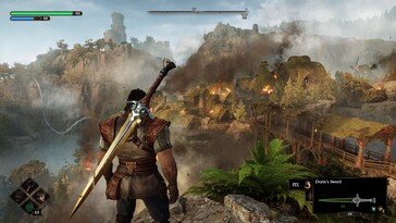 På bilden: En skärmdump från ett spel från Blades of Fire.