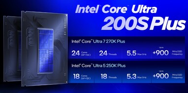 Intel Arrow Lake Refresh - Core Ultra 7 270K Plus och Core Ultra 5 250K Plus (Källa: Intel)