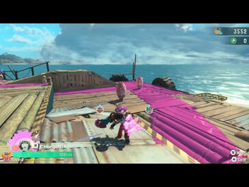 Bild: En skärmdump från spelet Splatoon Raiders.