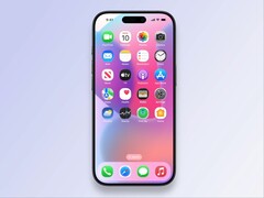 Rendering som visar rundade appikoner från en påstådd nära slutlig version av iOS 19. (Bildkälla: fpt på YouTube)