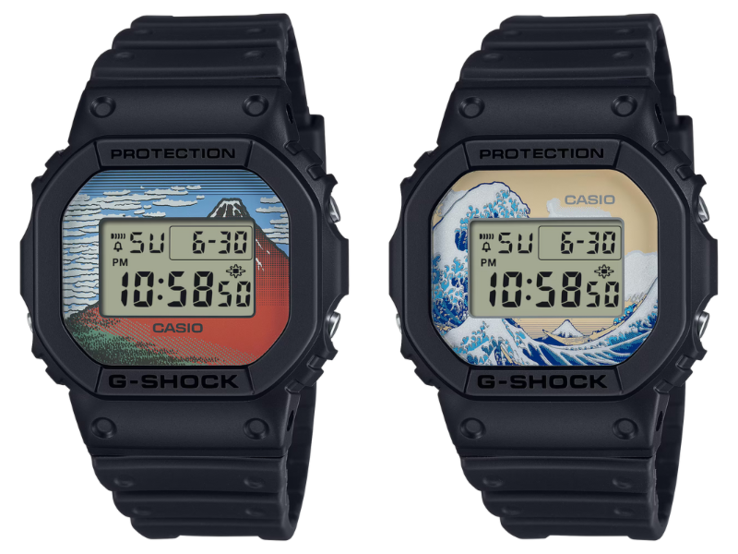Klockorna Casio G-Shock DW-5600KHG25-1 (vänster) och DW-5600KHK25-1 (höger). (Bildkälla: Casio)