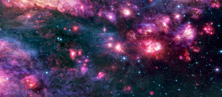 MIRI-bild av Sagittarius B2 (Bildkälla: flera - se källor)