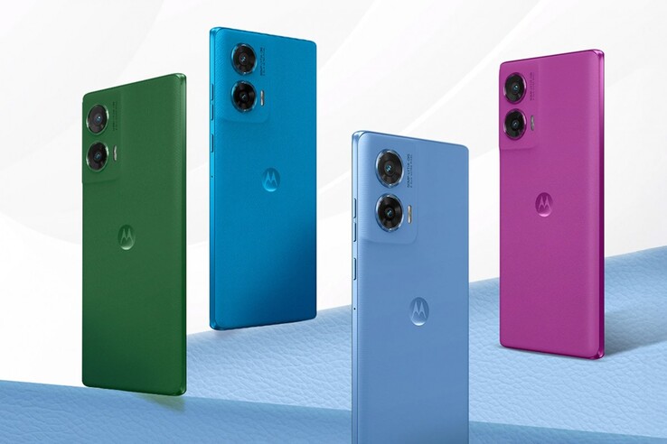 Moto G96 5G finns i grönare betesmarker, cattleya orkidé, ashleigh blå och dresden blå färgvägar (Bildkälla: Motorola)