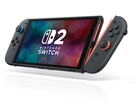Nintendo Switch 2 handhållen enhet med röda och blå Joy-Con-kontroller. (Bildkälla: Nintendo)
