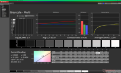 Gråskala efter kalibrering
