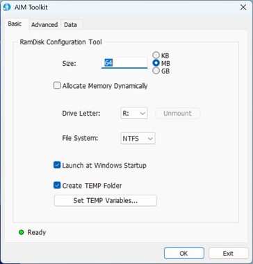 AIM Tookit: Skapa RAM-disk