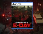 Detaljhandelsförpackning visas för Gears of War: E-Day PS5-version