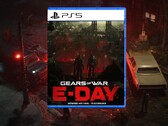 Detaljhandelsförpackning visas för Gears of War: E-Day PS5-version