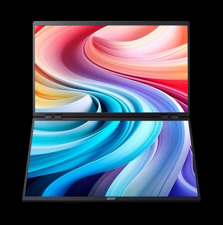 Acer PD243Y E med dubbla skärmar utdragna. (Bildkälla: Acer)