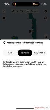 Inställning av hinderdetektering